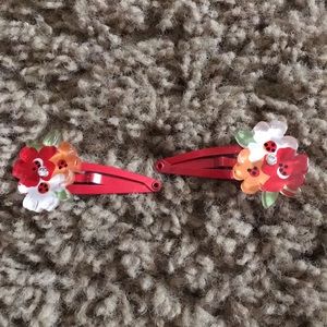 Vintage Gymboree Fiesta Del Sol floral hair clips